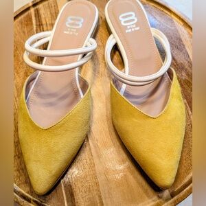 8 by YOOX women’s us size 7 uk 37
Mules made in Italy 
Mustard Yellow Never worn